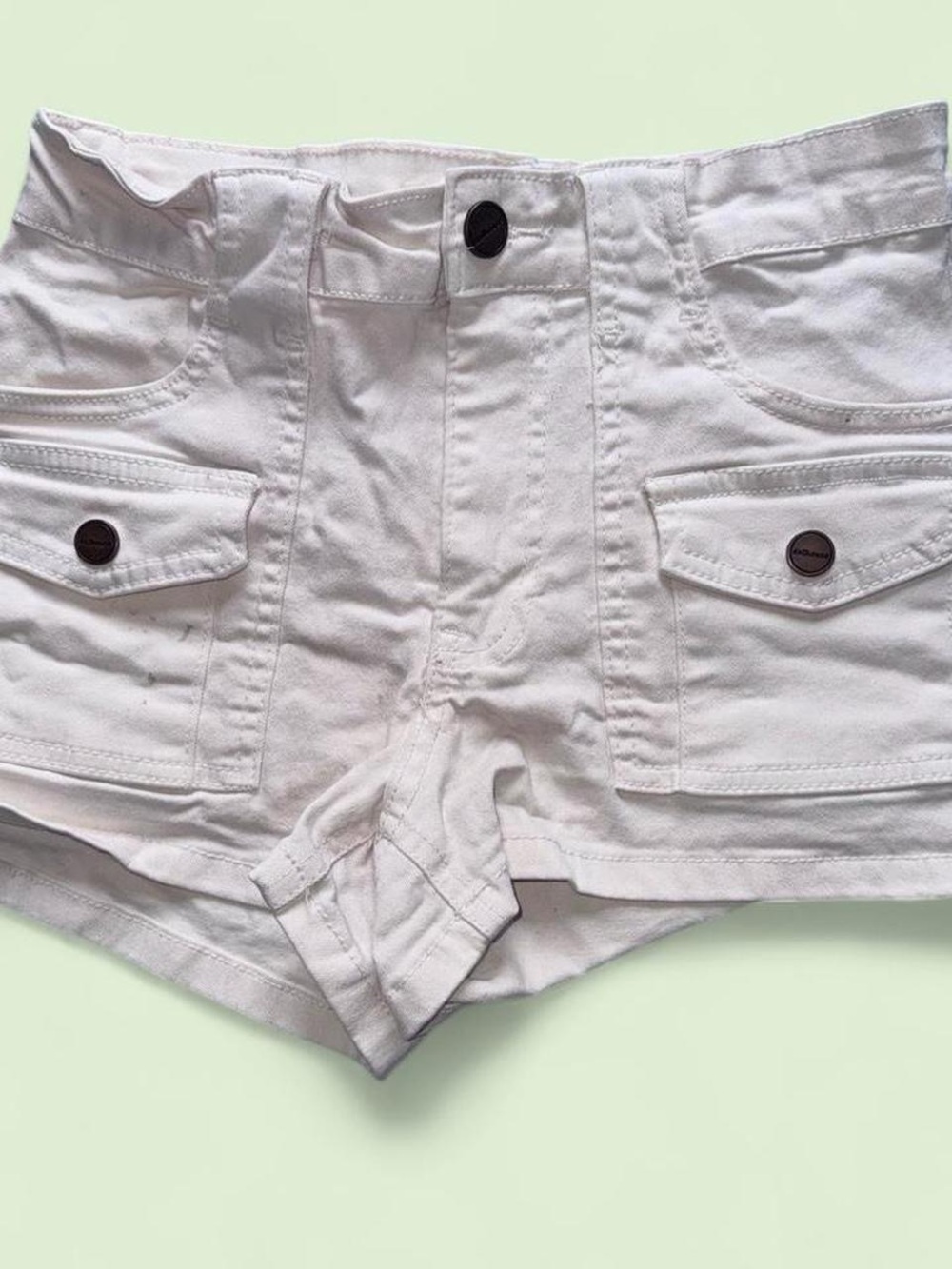 Dollhouse White Cargo Pocket Jean Shorts